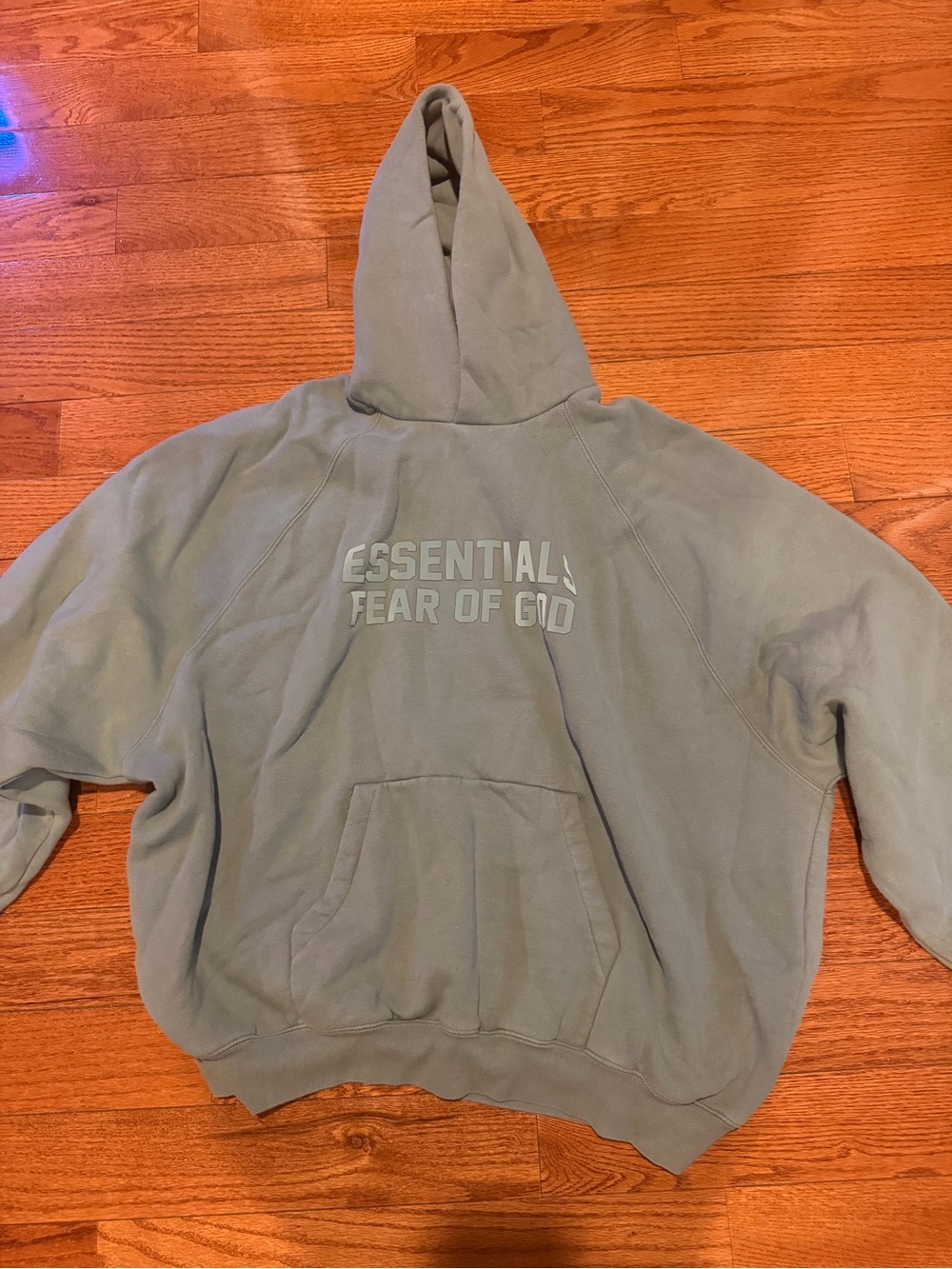 Fear of God Essentials Crewneck Hoodie in Sage Green